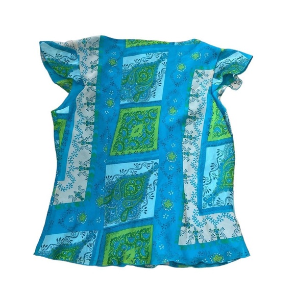 Blue green blouse - Picture 2 of 2